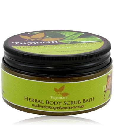 Tumnan Herbal Body Scrub Bath Plai & Aloe Vera 220 g